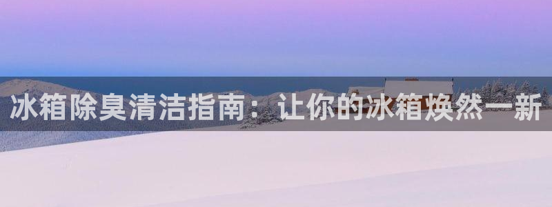 尊龙coming to my own：冰箱除臭清洁指南：