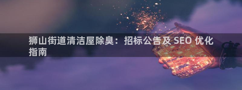 凯时k66娱乐登录：狮山街道清洁屋除臭：招标公告及 SE